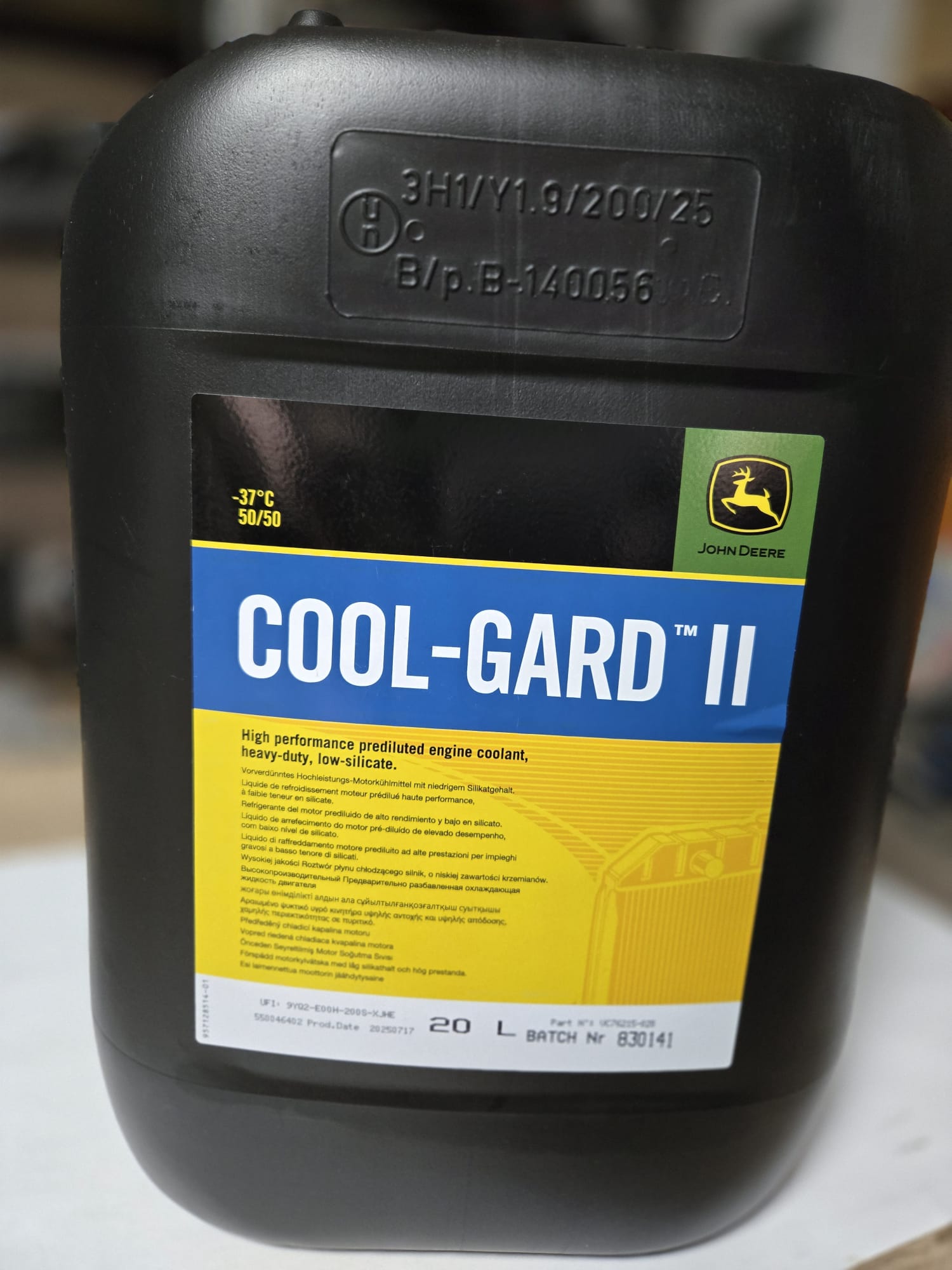 Antigel John Deere Original 20L - Protecție Motor Premium